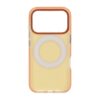 iridescent shockproof case with 360 degree rotatable kickstand for iphone 17 pro max orange 2