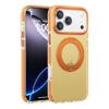 iridescent shockproof case with 360 degree rotatable kickstand for iphone 17 pro max orange 4