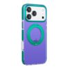 iridescent shockproof case with 360 degree rotatable kickstand for iphone 17 pro purple 3