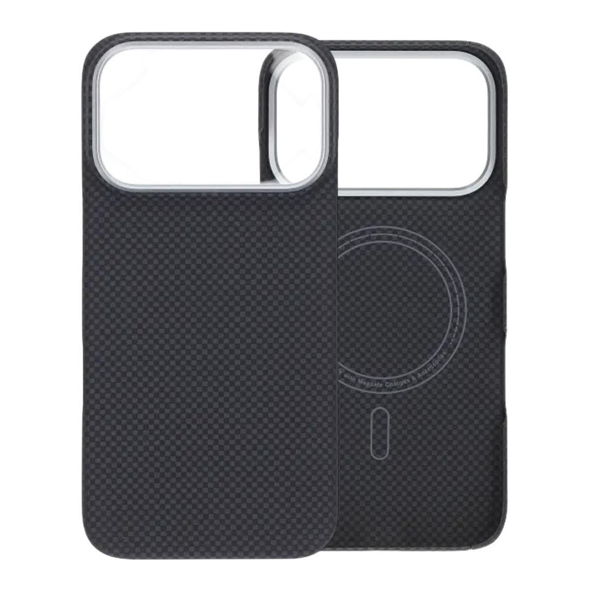 kevlar woven magnetic case iphone 17 pro black plain weave 4