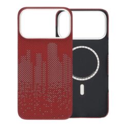 kevlar woven magnetic case iphone 17 pro max high rise red 3