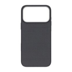 kevlar woven magnetic tpu overmolded case iphone 17 pro max black fine weave 1