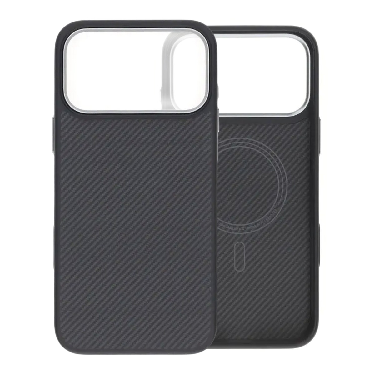 kevlar woven magnetic tpu overmolded case iphone 17 pro max black fine weave 3