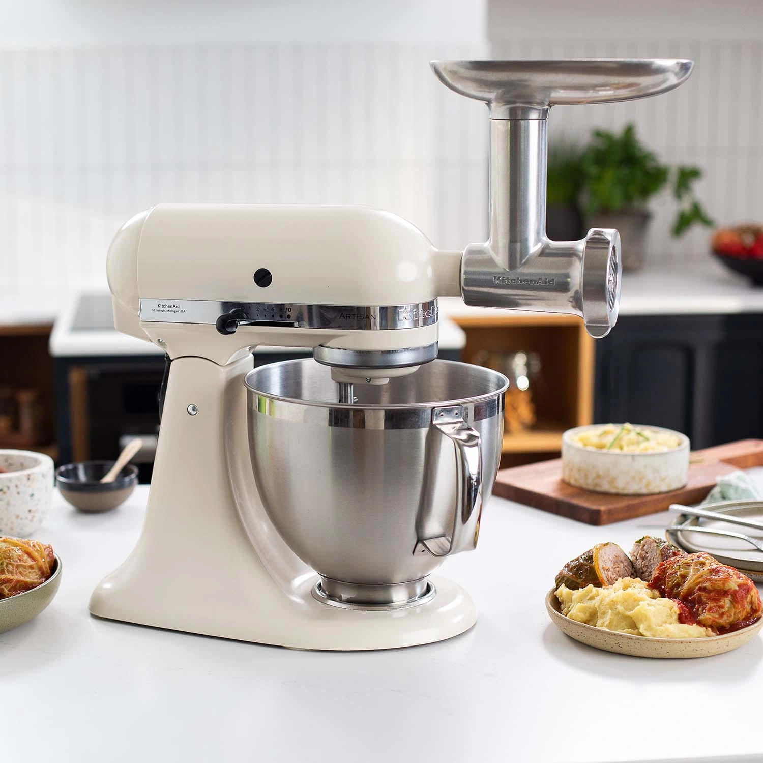 KitchenAid Köksmaskin 4,3L Porcelain white 5KSM95PSEPL