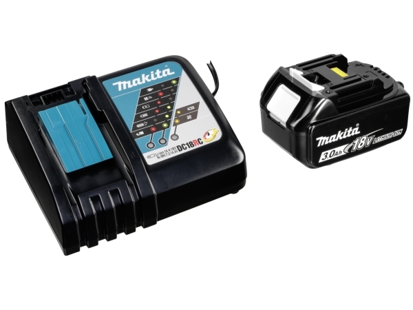 Makita Batterioplader + Batteri BL1830B + DC18RC
