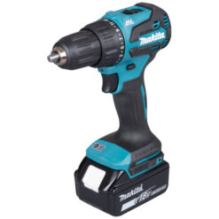 Makita DHP490Z 18V slagborrmaskin sett från sidan med LED-lampa