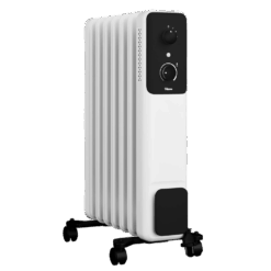 Oljeradiator 1500 W med 7 flänsar och svänghjul