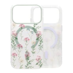 painted floral matte magnetic case for iphone 17 pro max h1 1