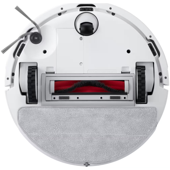 Roborock Q7 TF Robotdammsugare Vit, undersida med hjul, borste och mopp