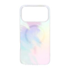 shiny color plated feather magnetic case iphone 17 pro colorful 2