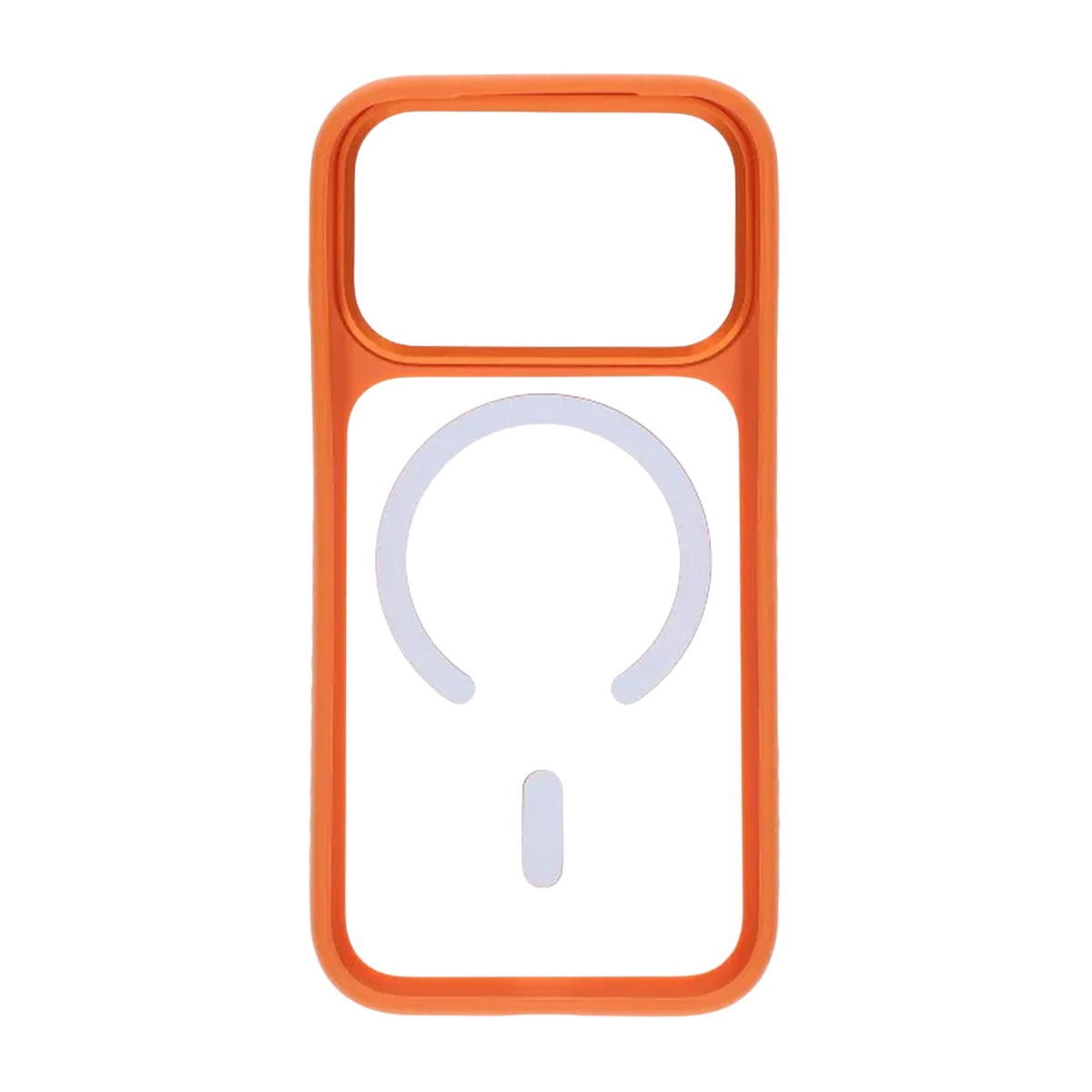 smart mirror skin feel magnetic case with built in lens stand for iphone 17 pro max orange 5