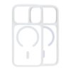 smart mirror skin feel magnetic case with built in lens stand for iphone 17 pro max white 6