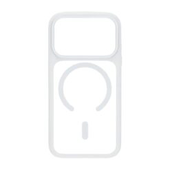 smart mirror skin feel magnetic case with built in lens stand for iphone 17 pro white