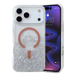 star diamond classic series magsafe glitter case iphone 17 pro orange 3
