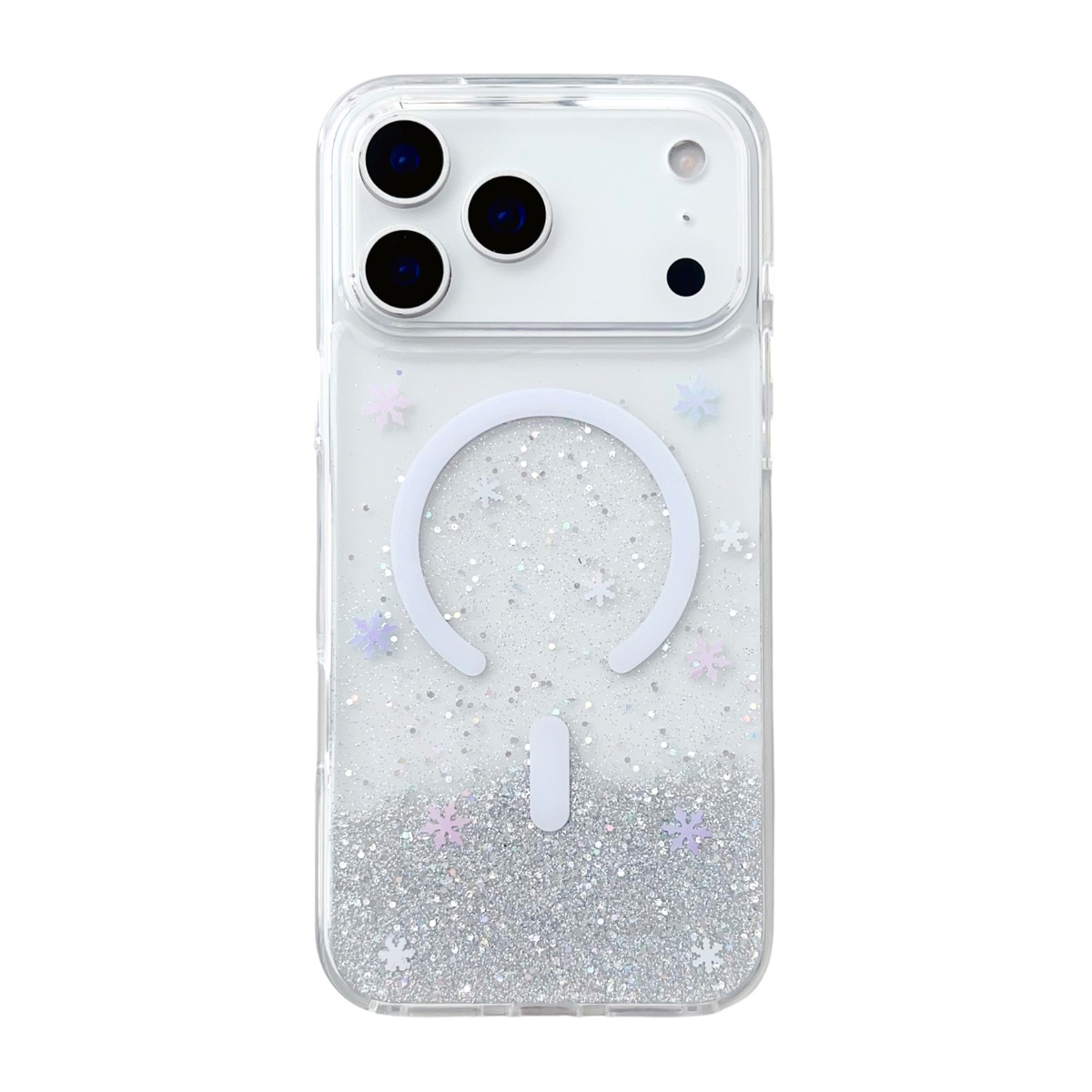 star diamond classic series magsafe glitter case iphone 17 pro silver 1
