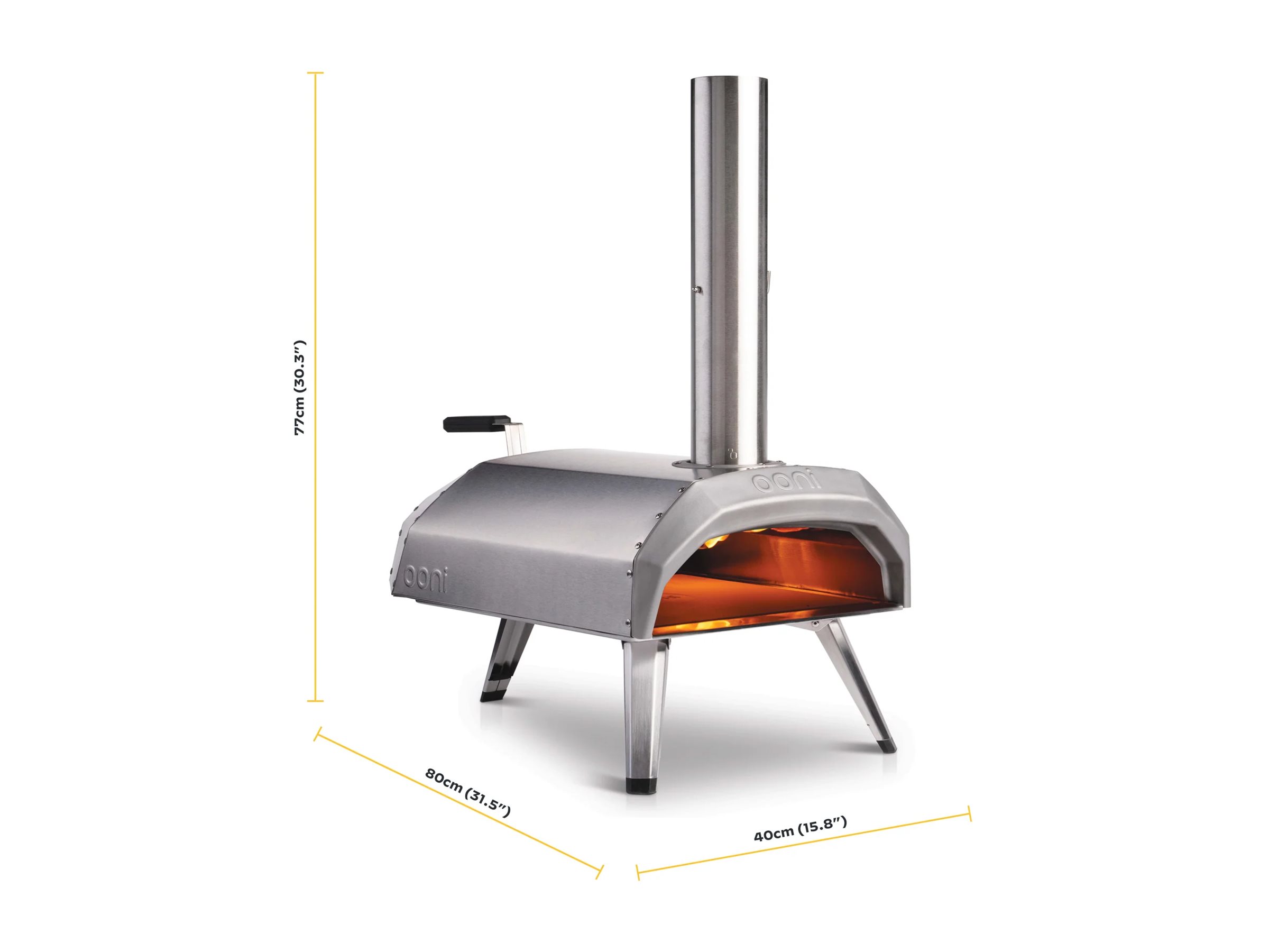 Ooni Karu 12 (1st Gen) Utomhuspizzaovn – Rostfritt Stål - Multi-fuel (Trä/Kol/Gas)