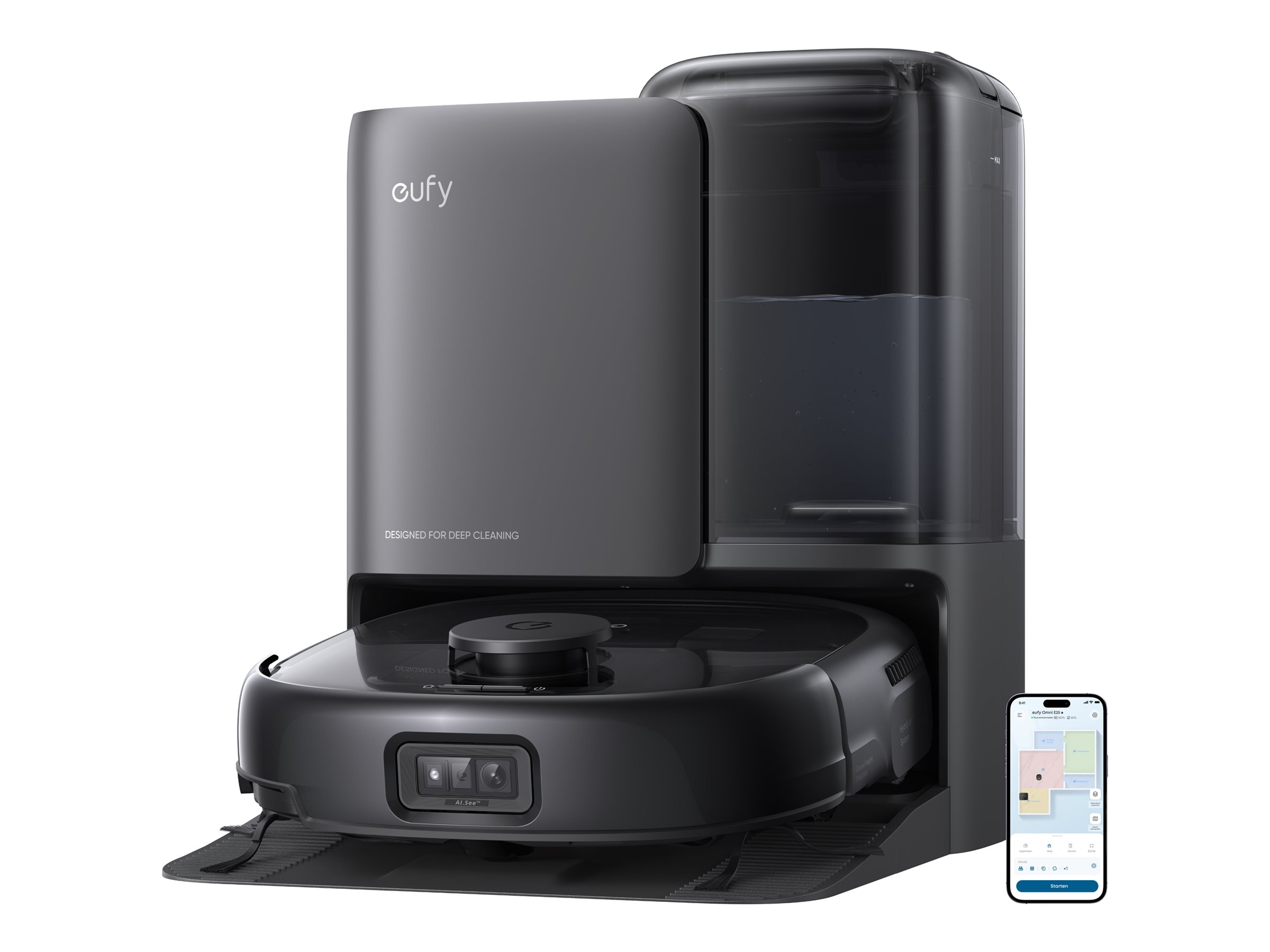 Eufy Omni E25 Robotdammsugare med Moppfunktion – 20 kPa och Omni-station