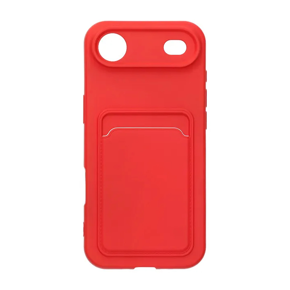 iPhone Air silikonskal med korthållare röd