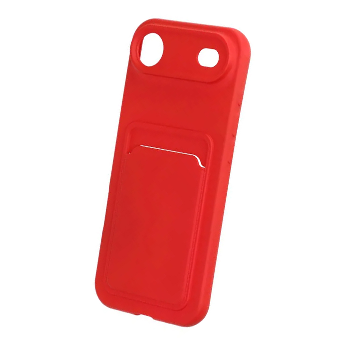 iPhone Air silikonskal med korthållare röd