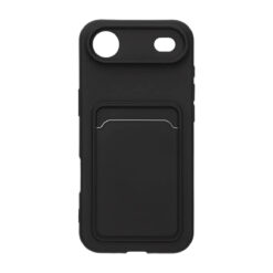 iPhone Air silikonskal med korthållare svart