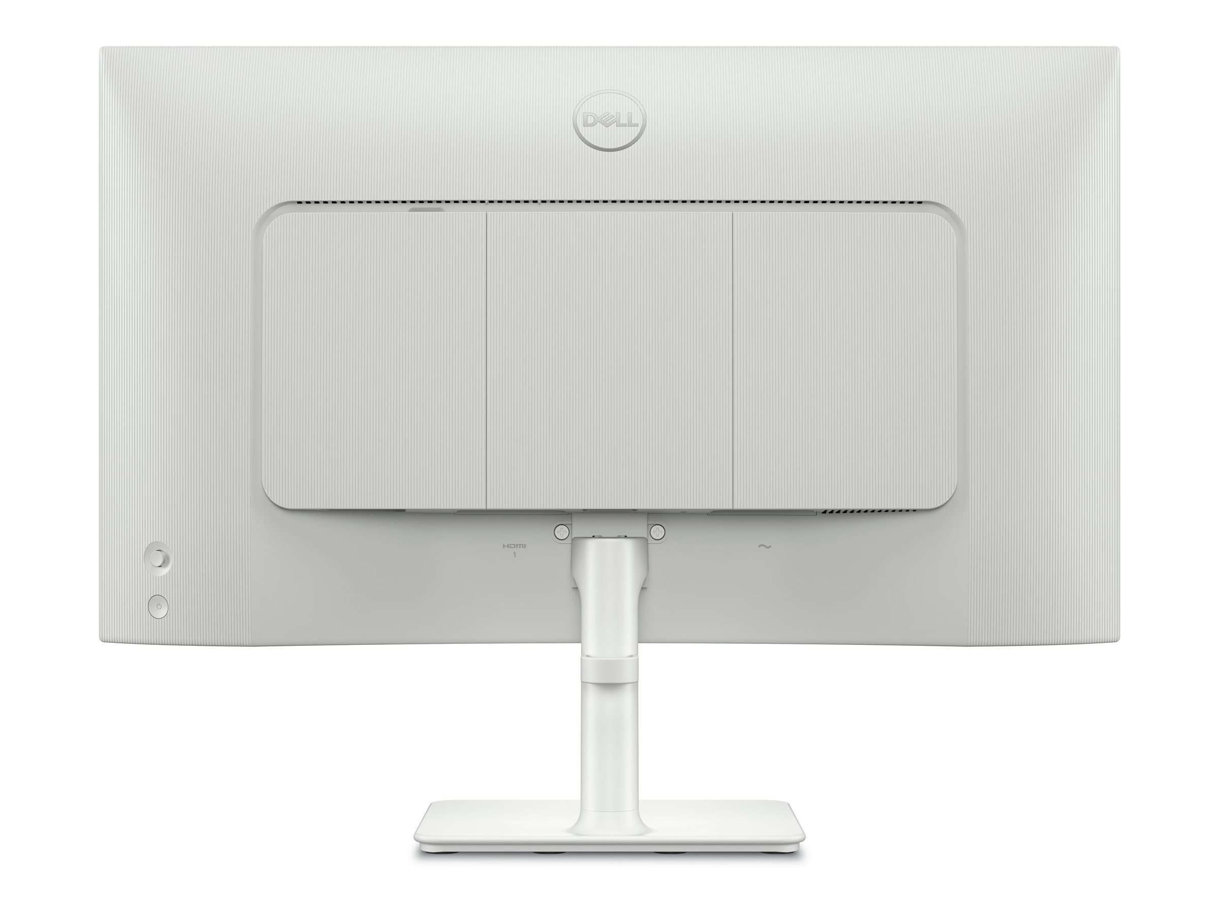 Dell S2425H vit baksida med Dell-logotyp