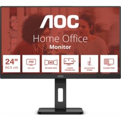 AOC 24E3QAF med översikt över 24 tum, Full HD, 178 graders betraktningsvinkel och justerbart stativ