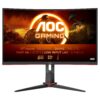 AOC Gaming C27G2Z3/BK böjd 27 tums gamingskärm i svart och rött med höjdreglerbart stativ