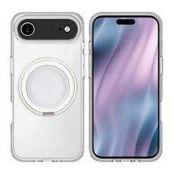 iPhone Air matt skal 360 roterande magnetstativ transparent