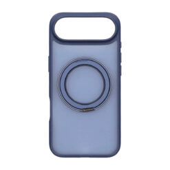iPhone Air matt skal 360 roterande magnetstativ blå