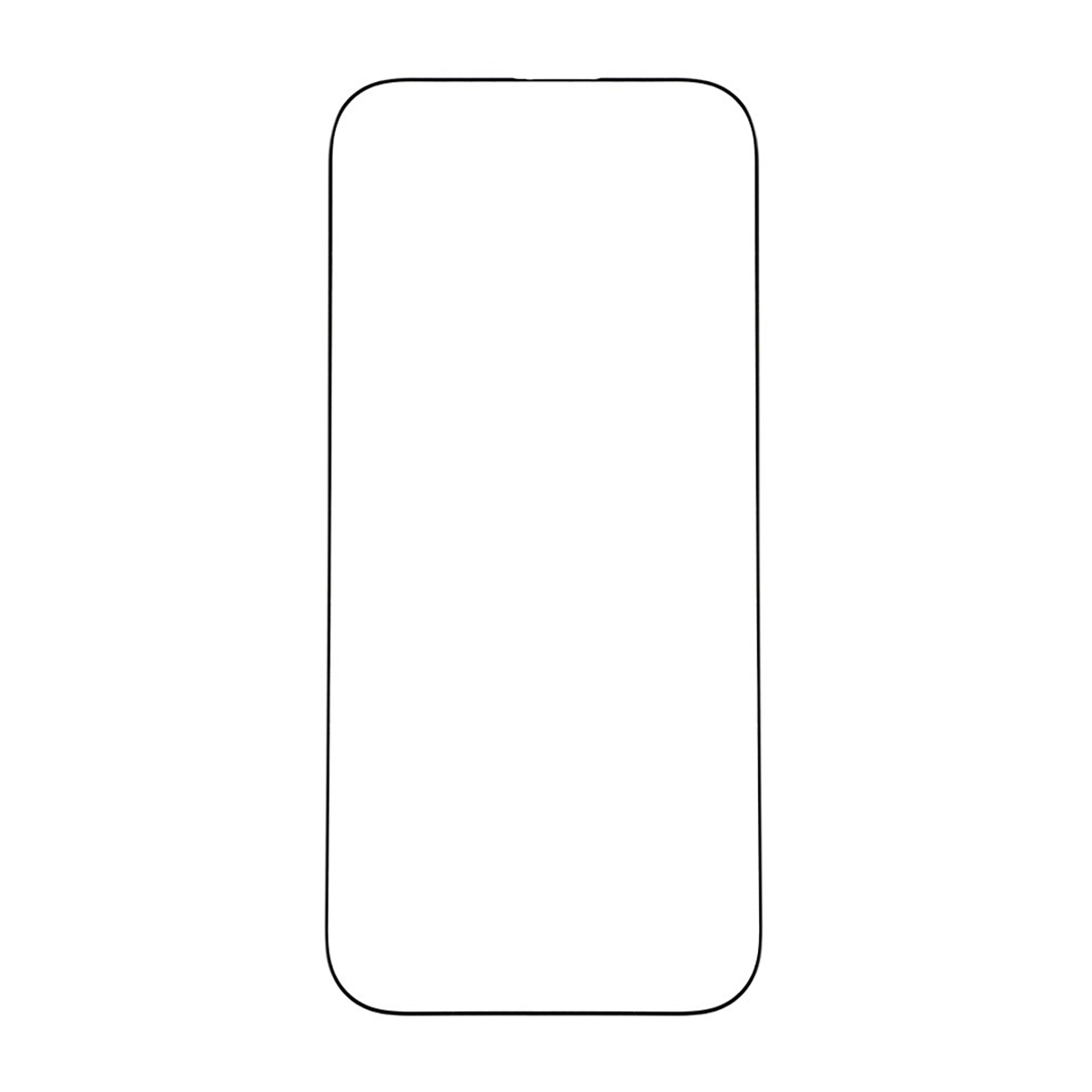 iPhone Air 2.5D skärmskydd härdat glas svart ram