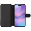 iPhone Air plånboksfodral äkta läder svart