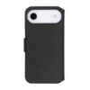 iPhone Air plånboksfodral äkta läder svart