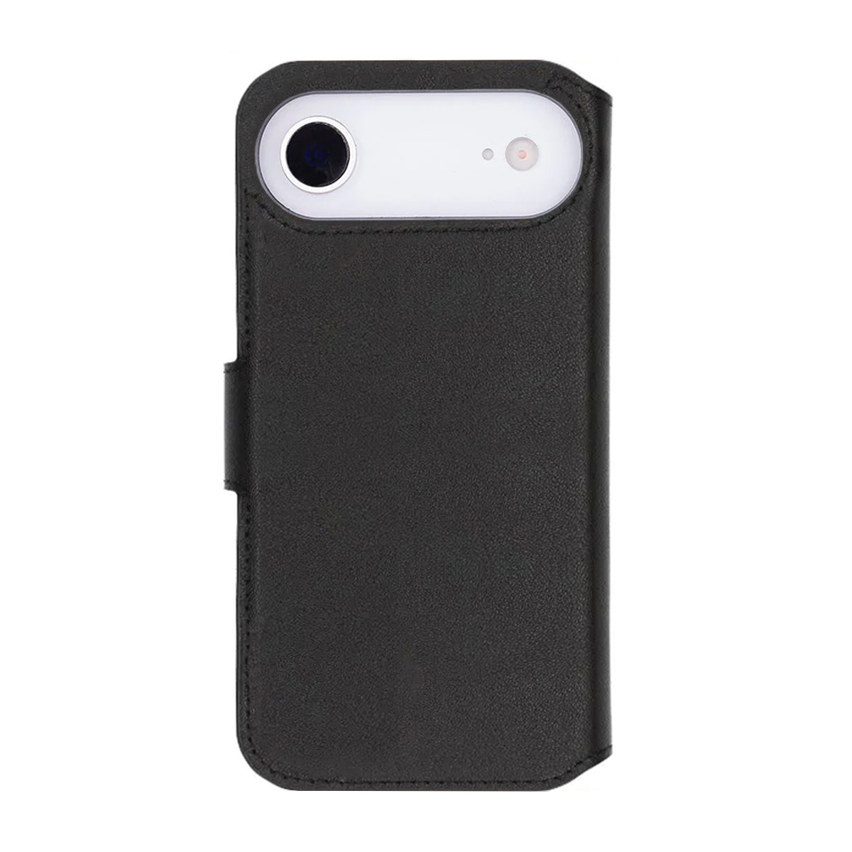 iPhone Air plånboksfodral äkta läder svart