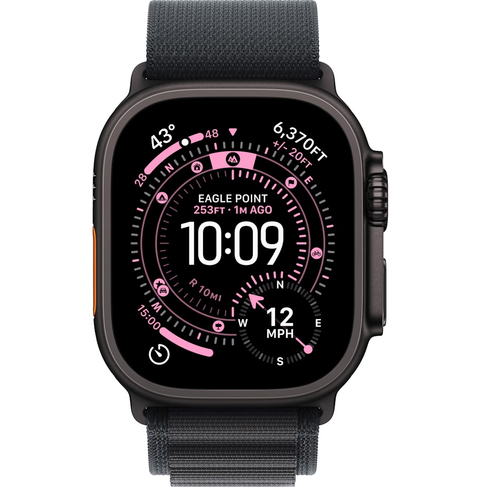Apple Watch Ultra 3 49 mm svart titan med svart Alpine Loop