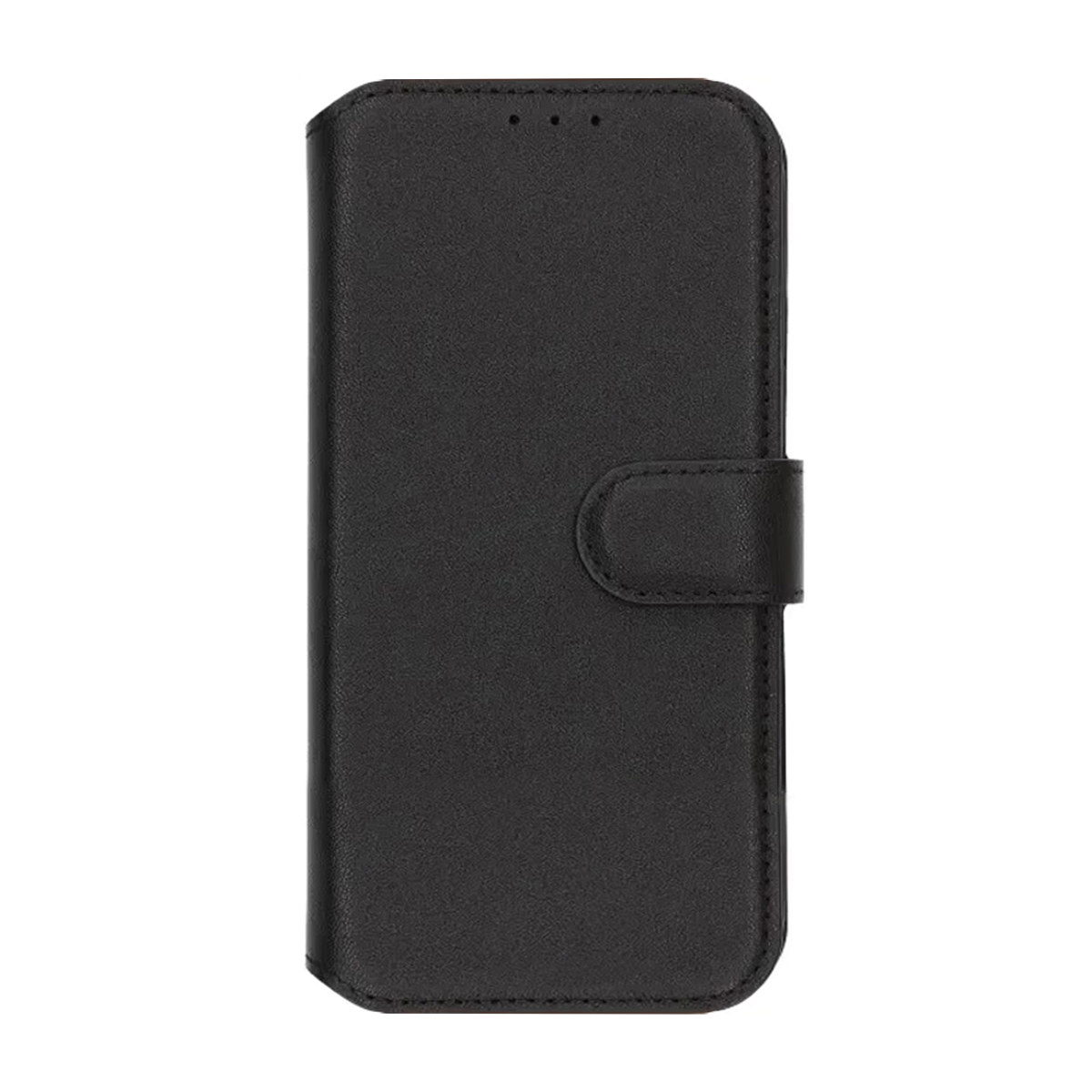 iPhone Air plånboksfodral äkta läder svart