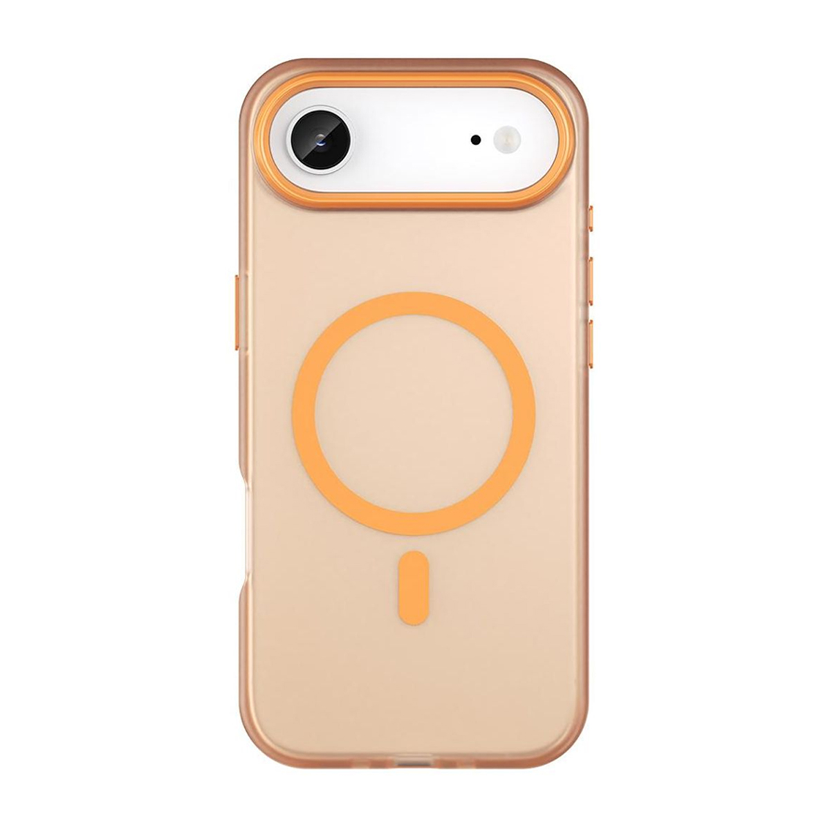 iPhone Air frostat PC skal MagSafe kameraskydd orange