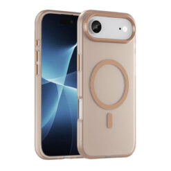 iPhone Air frostat PC skal MagSafe kameraskydd guld