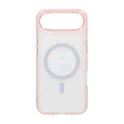 iPhone Air crystal clear MagSafe skal rosa transparent baksida