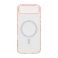 iPhone Air crystal clear MagSafe skal rosa transparent baksida