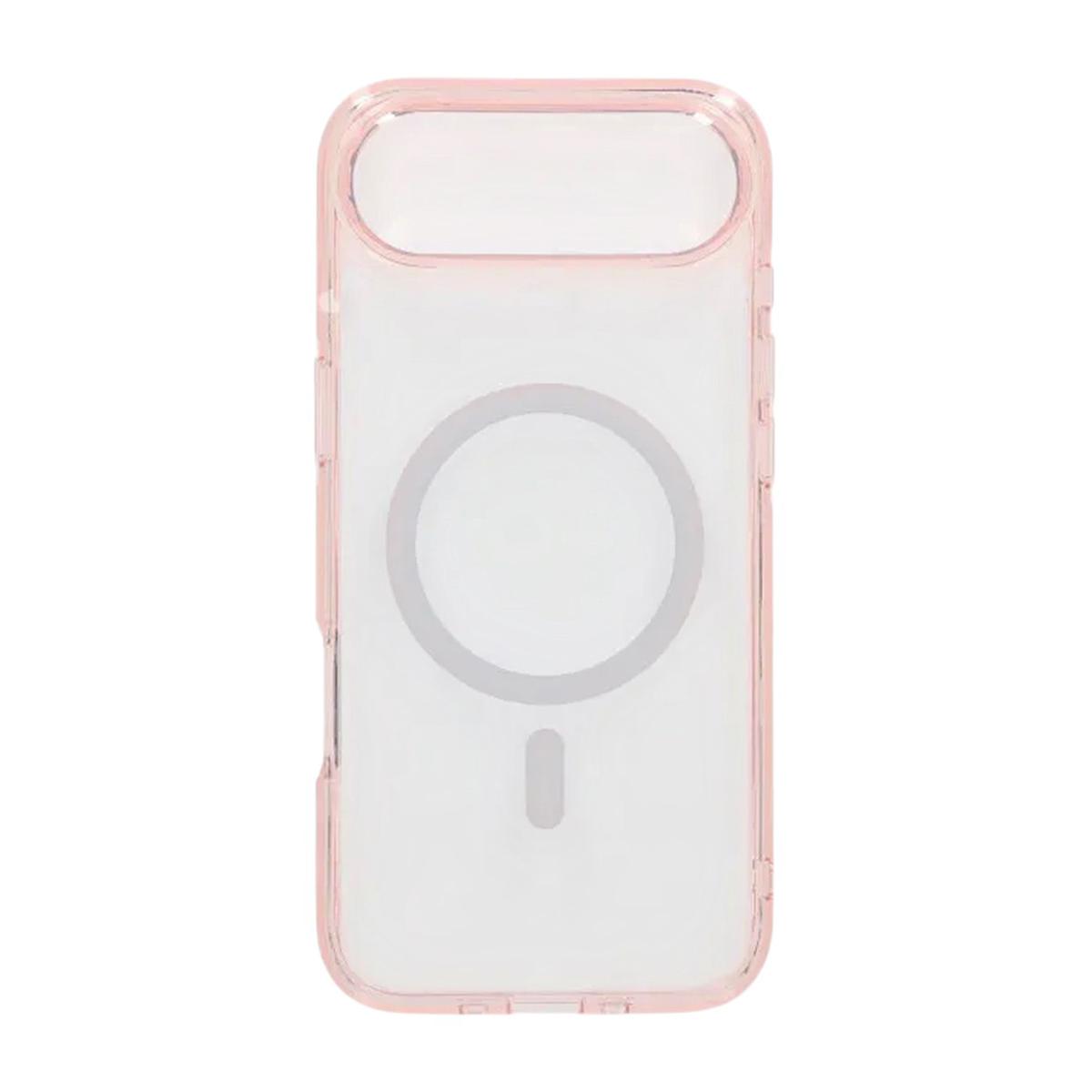 iPhone Air crystal clear MagSafe skal rosa transparent baksida