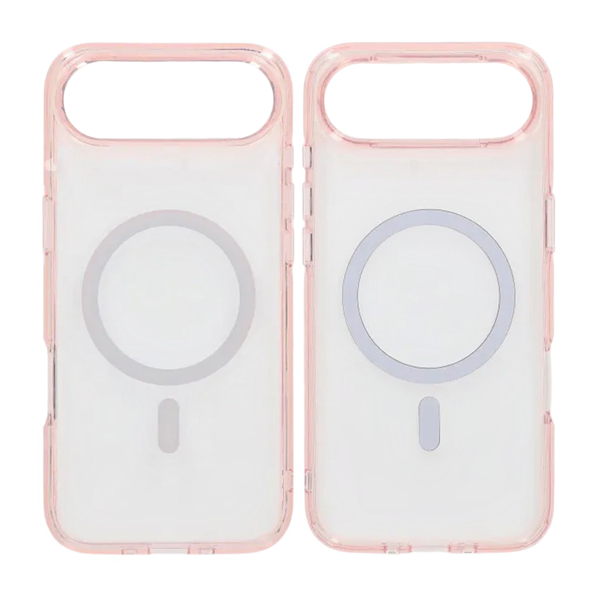 iPhone Air crystal clear MagSafe skal rosa transparent baksida