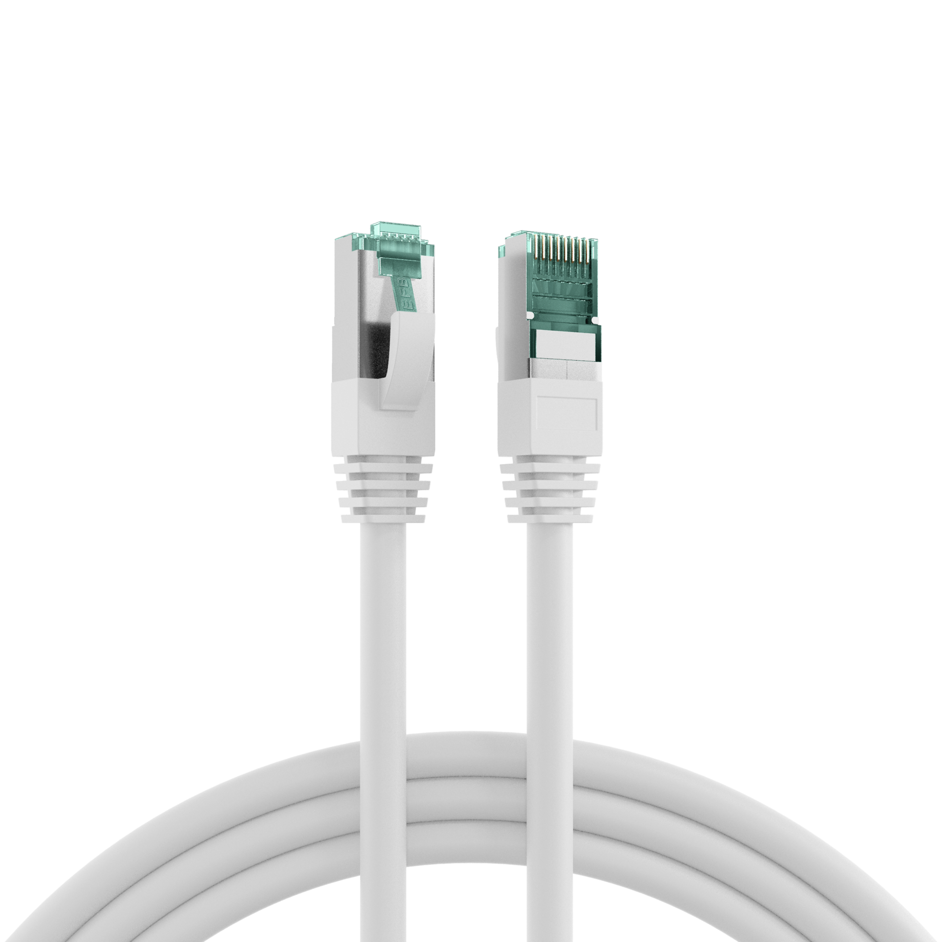 EFB Elektronik Cat6a nätverkskabel 10 m vit med RJ45-kontakter