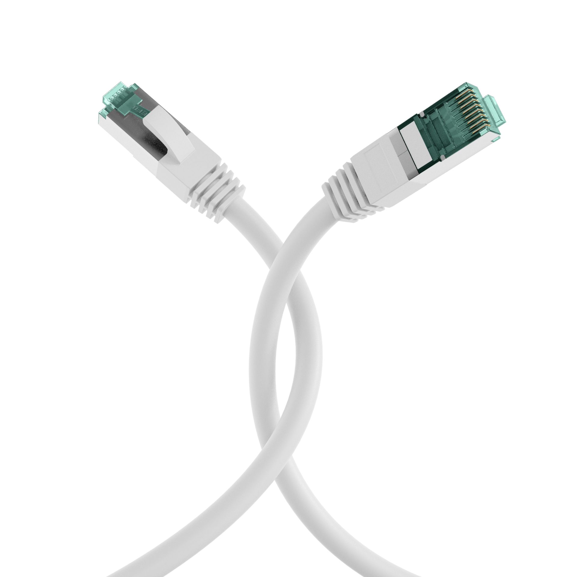 EFB Elektronik Cat6a nätverkskabel vit böjlig LSZH-mantel
