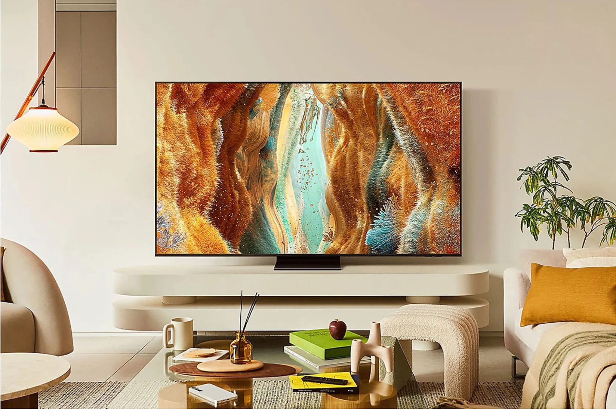 Samsung 55" QN70F Neo QLED 4K Smart TV Quantum Mini LED 144Hz Tizen OS - Svart