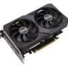 ASUS Dual GeForce RTX 3060 OC Edition grafikkort med PCIe-kontakt och bildskärmsanslutningar synliga