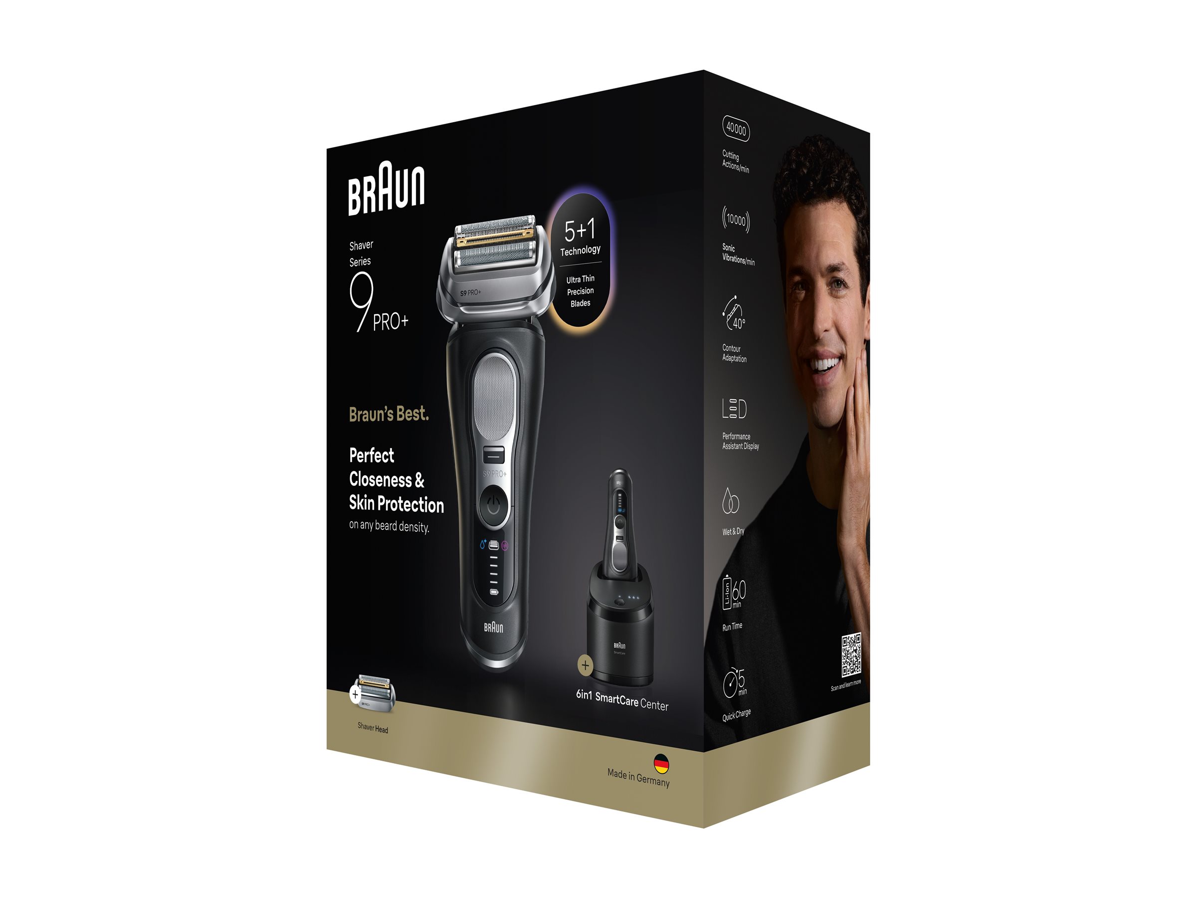 Braun Series 9 Pro+ 9660cc Barbermaskine Sort