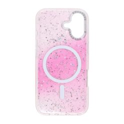 iPhone 17 Diamantglitter MagSafe-Skal – Rosa
