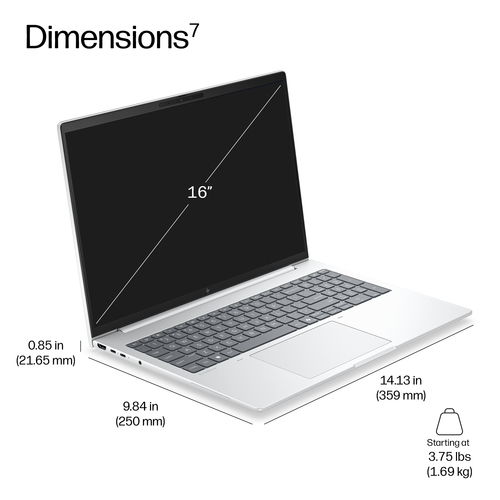HP EB8G2I16AI U7-355 16 16GB/512GB W11 NORDICS - EN/DA/S