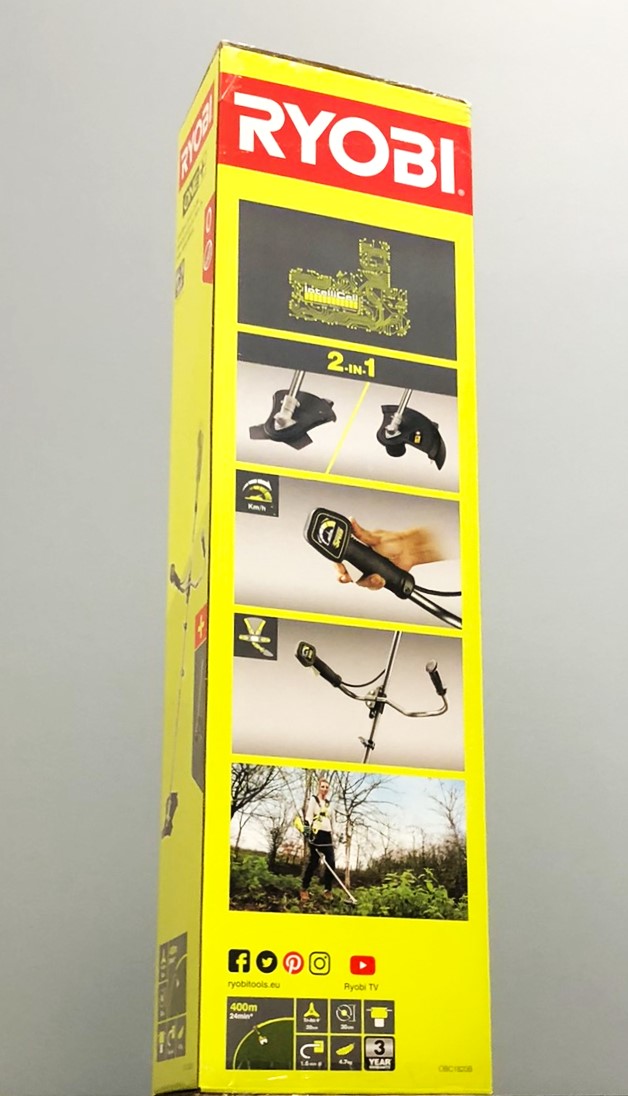 Ryobi OBC1820B 18V ONE+ Grästrimmer/Röjsåg 30 cm (utan batteri) – bild 2