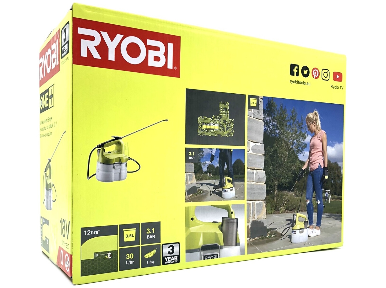 Ryobi OWS1880 18V ONE+ Trädgårdsspruta 3,5 L (utan batteri) – bild 2